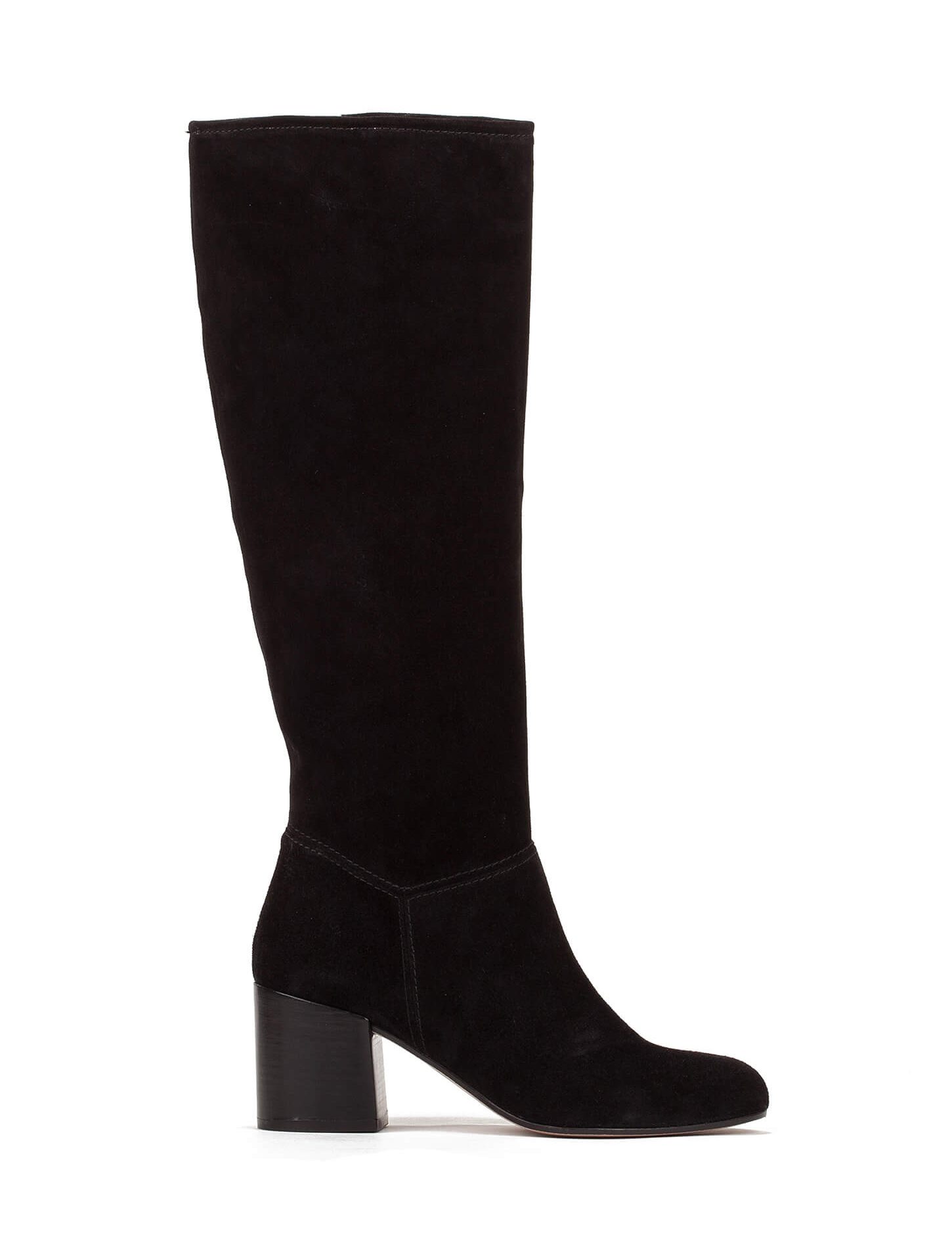 Botas altas de tacon ancho de mujer coleccion invierno 2017