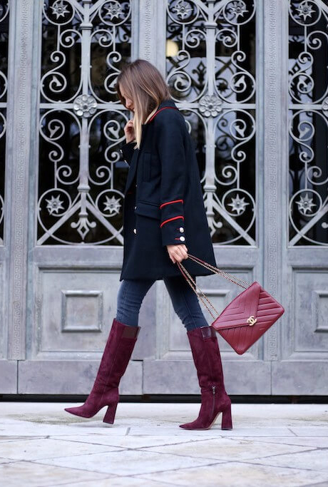 botas de tacon ancho en tendencia temporada de invierno