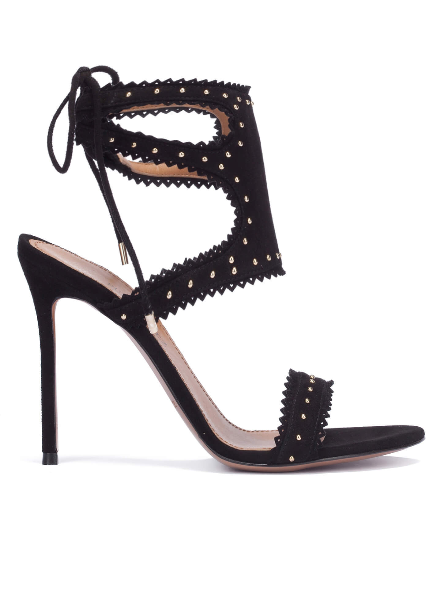 High heel sandals in black suede - online shoe store Pura Lopez . PURA ...