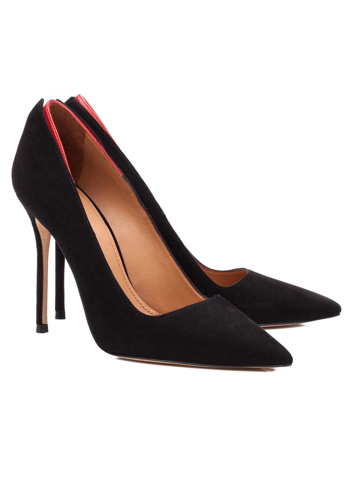 High heel pumps in black suede - online shoe store Pura Lopez . PURA LOPEZ