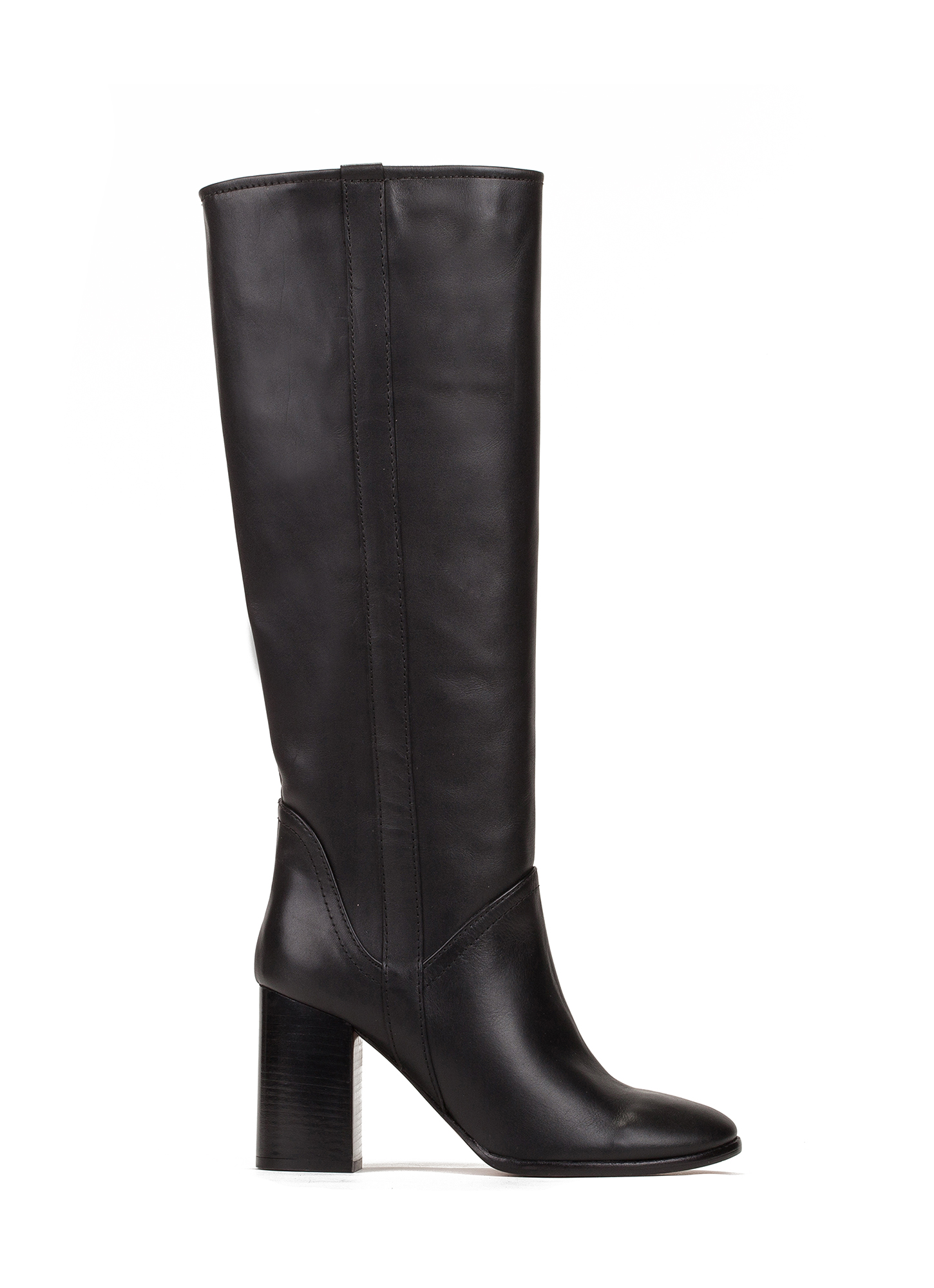Botas negras de tacón alto en piel tienda de zapatos Pura López . PURA LOPEZ Botas negras de tacón alto en piel tienda de zapatos Pura López . PURA LOPEZ