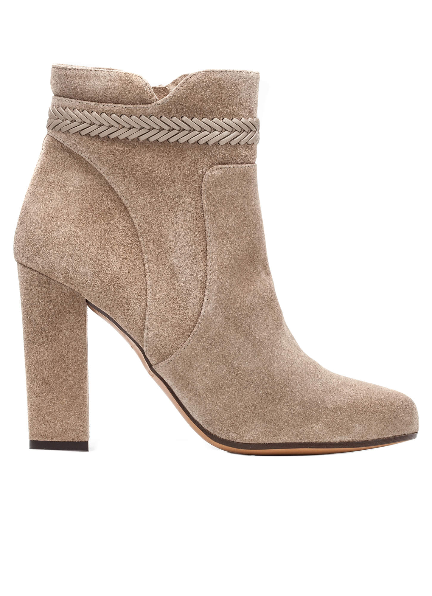 tan high heel ankle boots