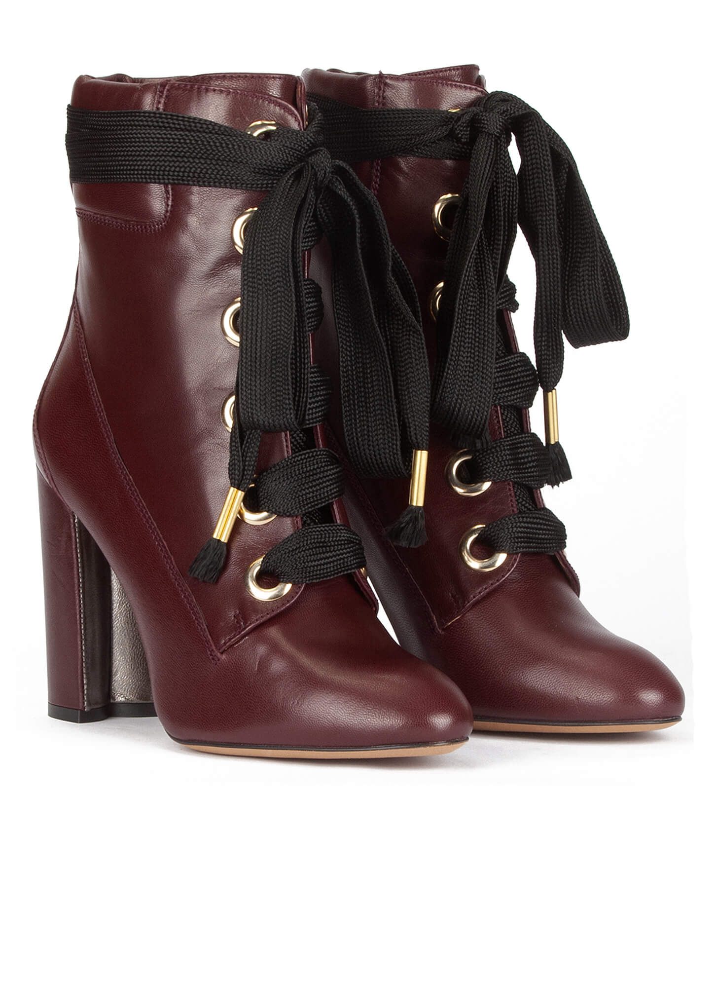 lace up high heel boot