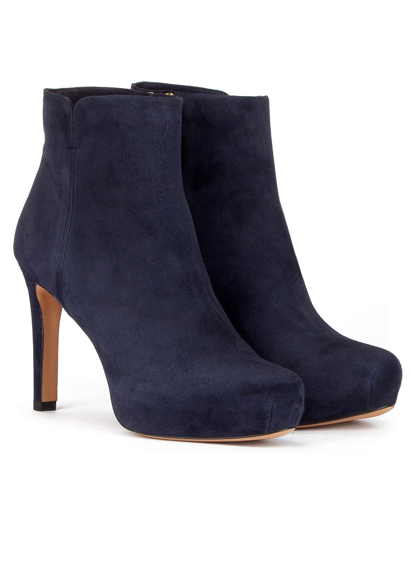 Platform Blau Leather Damen Stiefel Navy rdQshCt