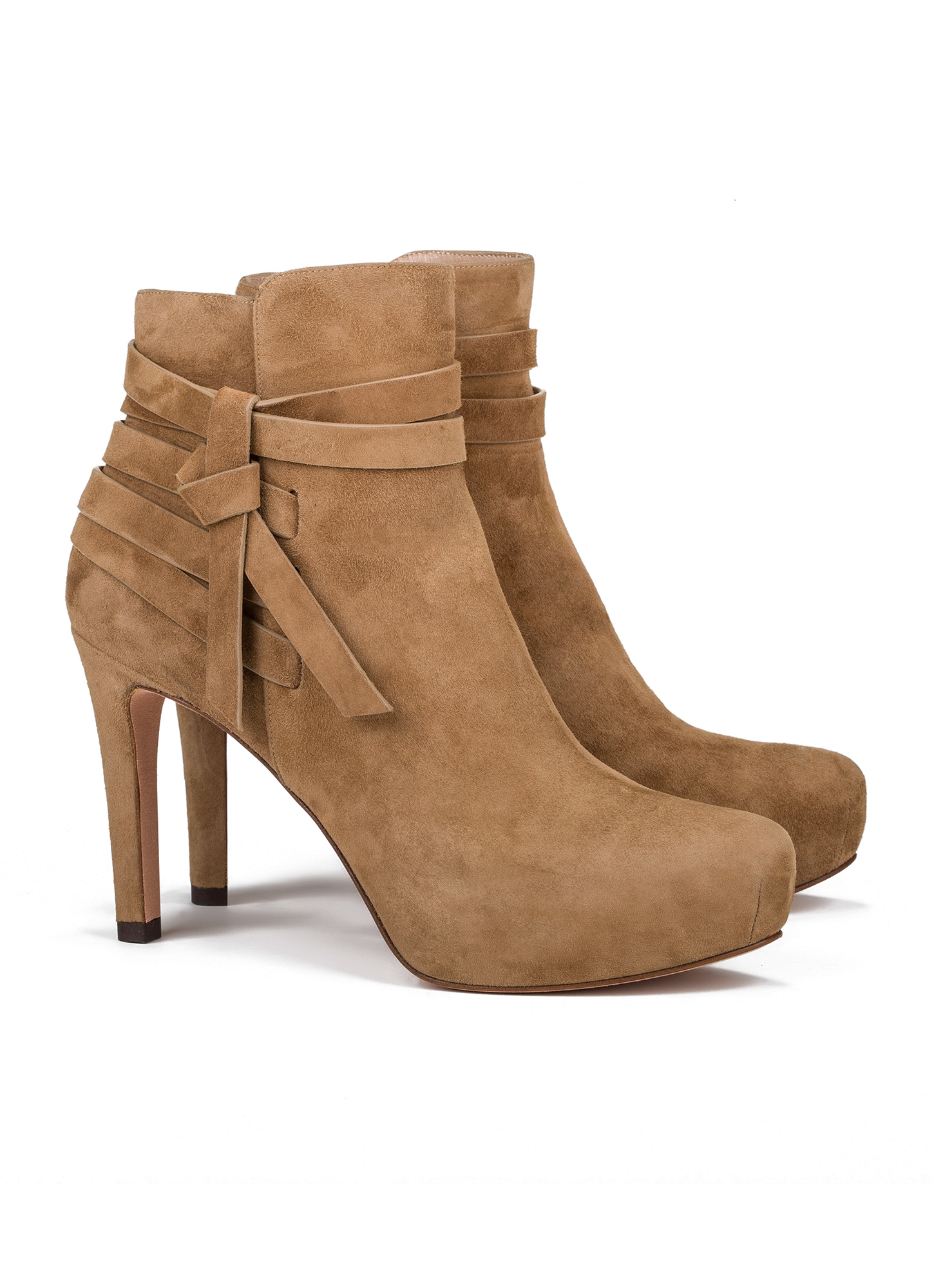 camel mid heel boots