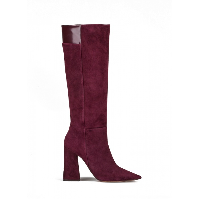 high burgundy boots