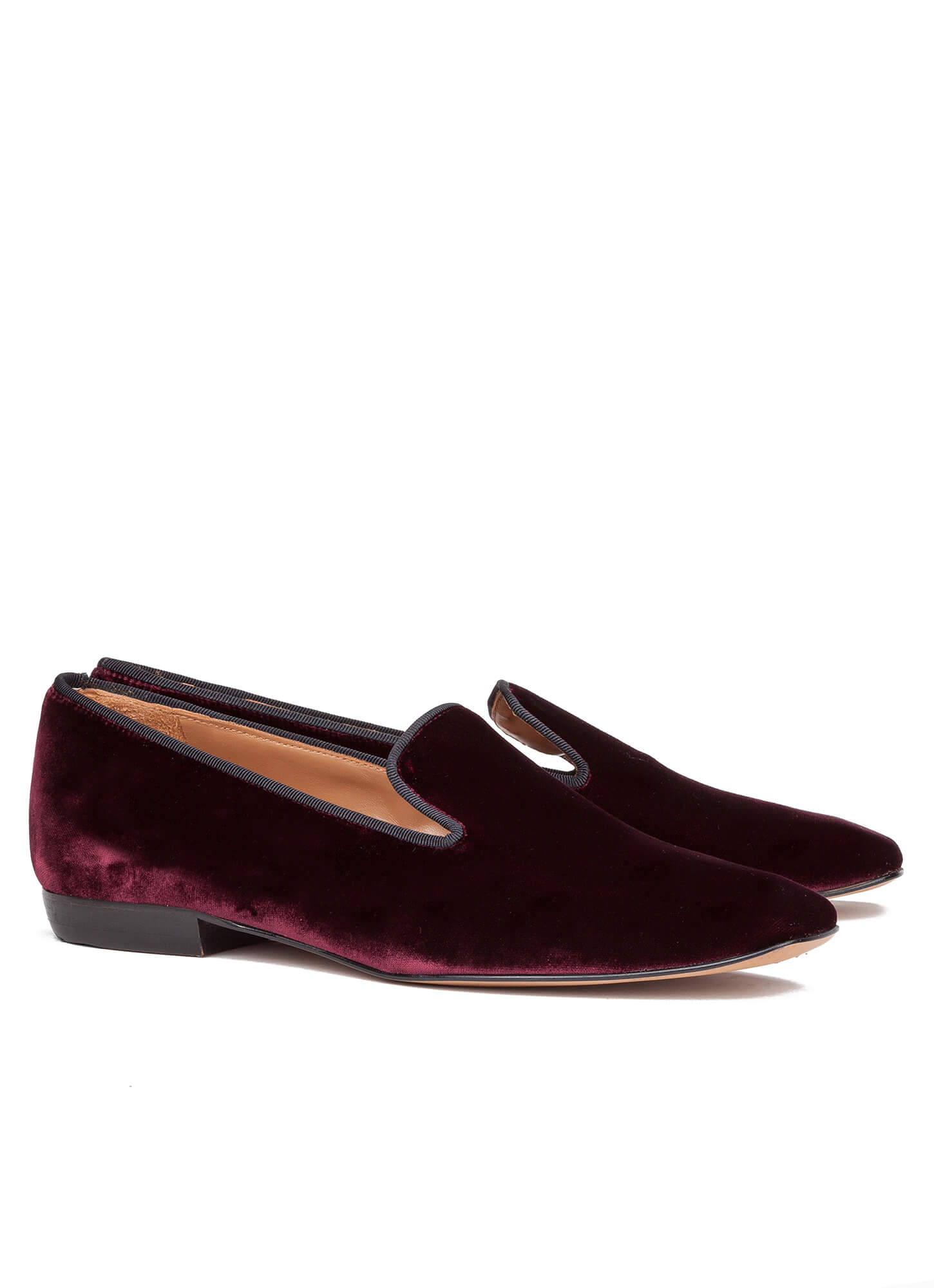velvet flat shoes