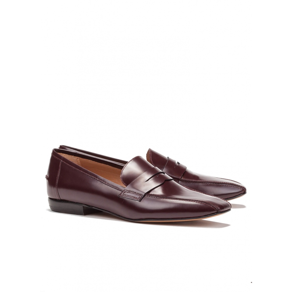 cer loafers burgundy leather flat loafers shoe store pura cer loafers burgundy leather flat loafers shoe store pura