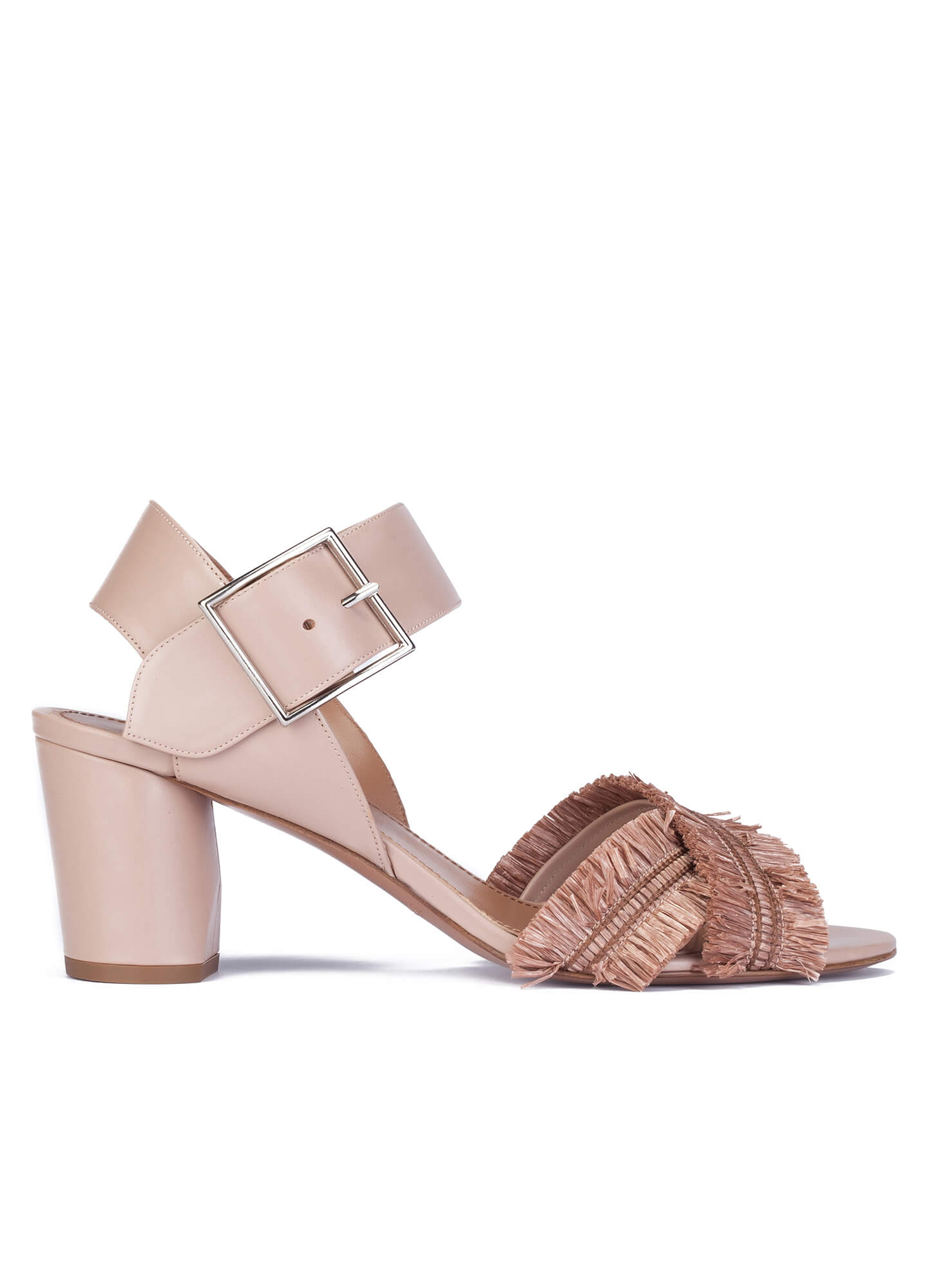 nude lace up chunky heels