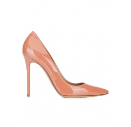 Heeled pumps in old rose patent leather Pura López