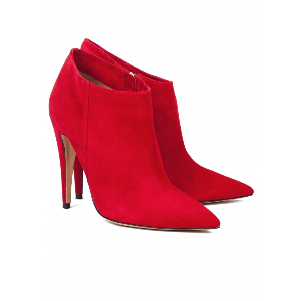 Red high heel ankle boots - online shoe store Pura Lopez . PURA LOPEZ