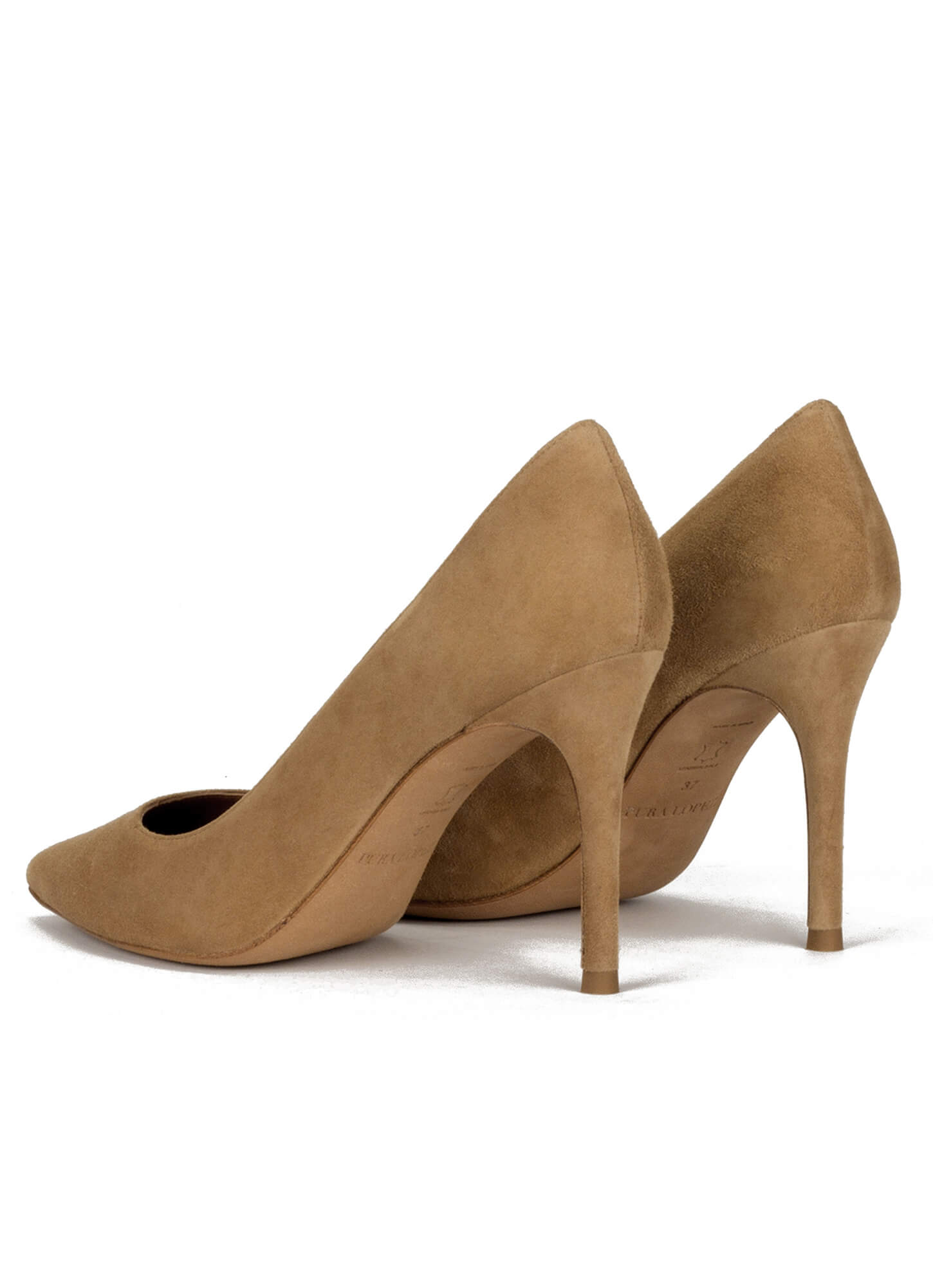 H&L Zapato Salón Mujer Vestir Camel Tacón Medio - Calzados Luceño
