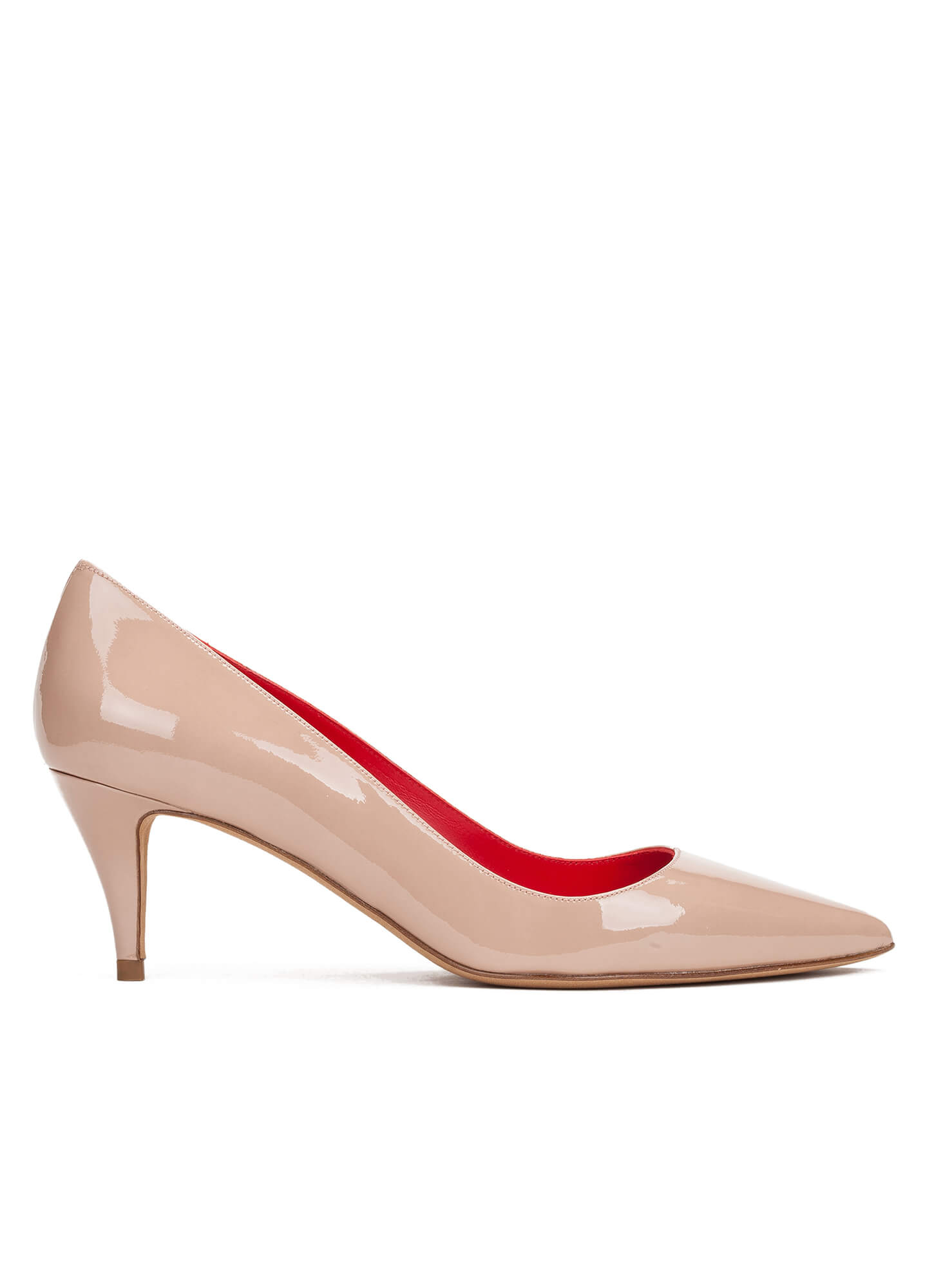 Zapatos de salón en charol nude tienda de zapatos Pura López . PURA LOPEZ