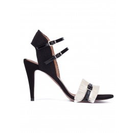 Black-white heeled sandals Pura López