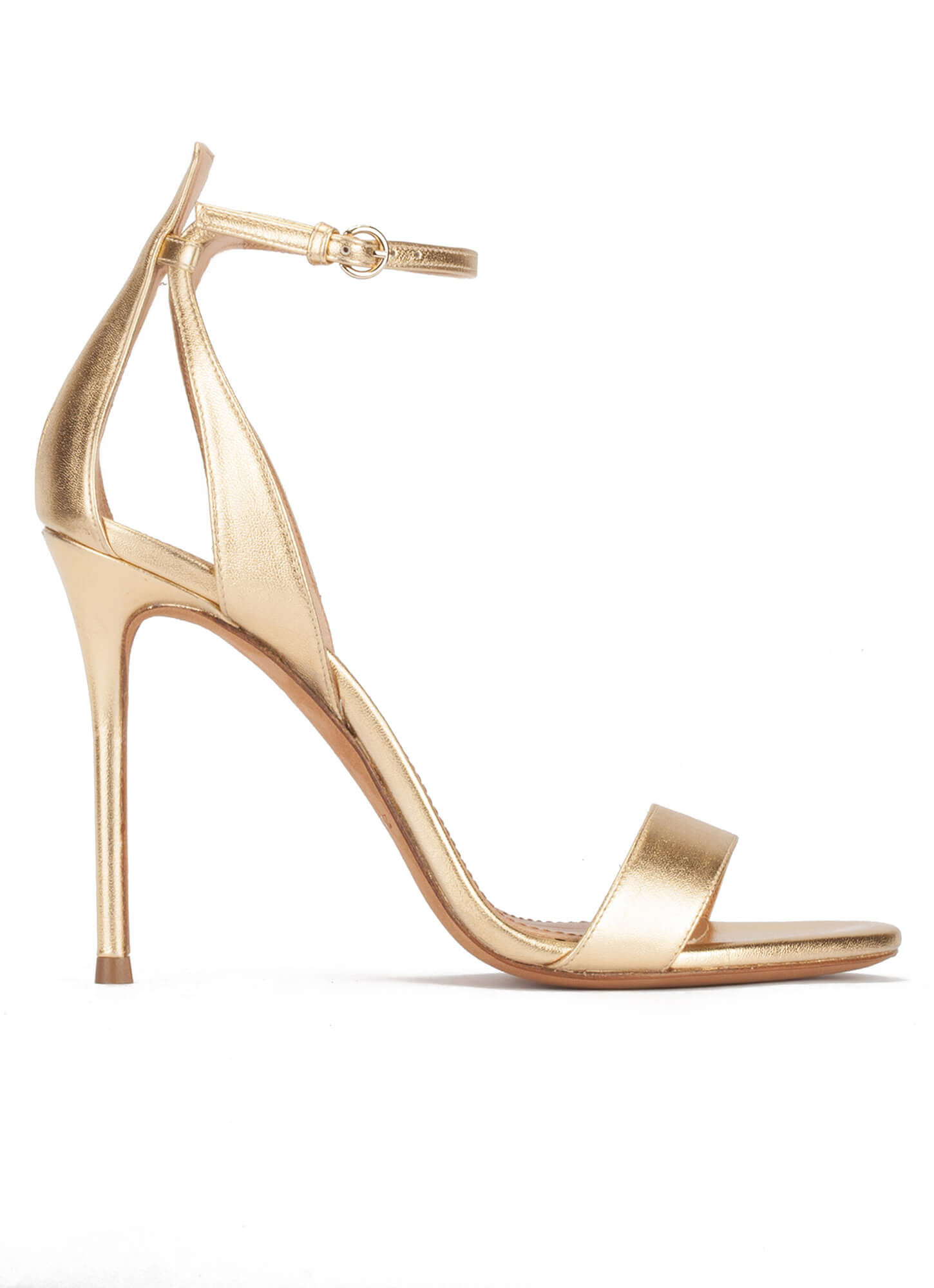 gold sandal heels online -