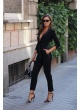 Black suede sandals with ankle strap