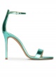 Aquamarine heeled sandals in metallic leather