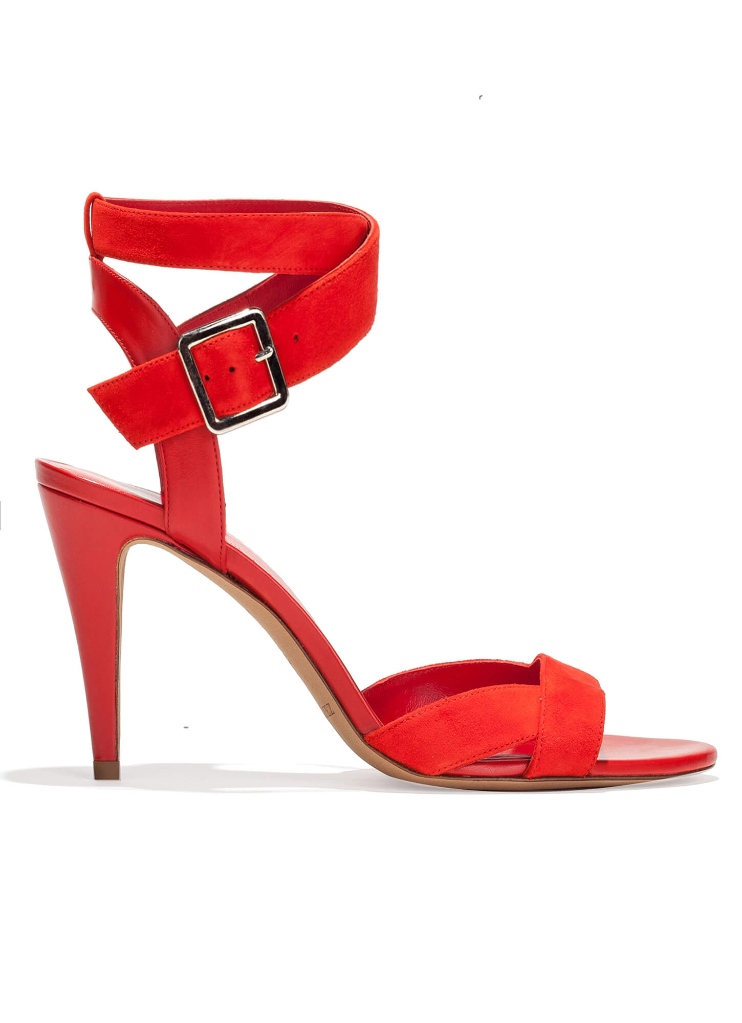 sandalias rojas tacon