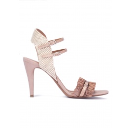 Nude fringed high heel sandals Pura López