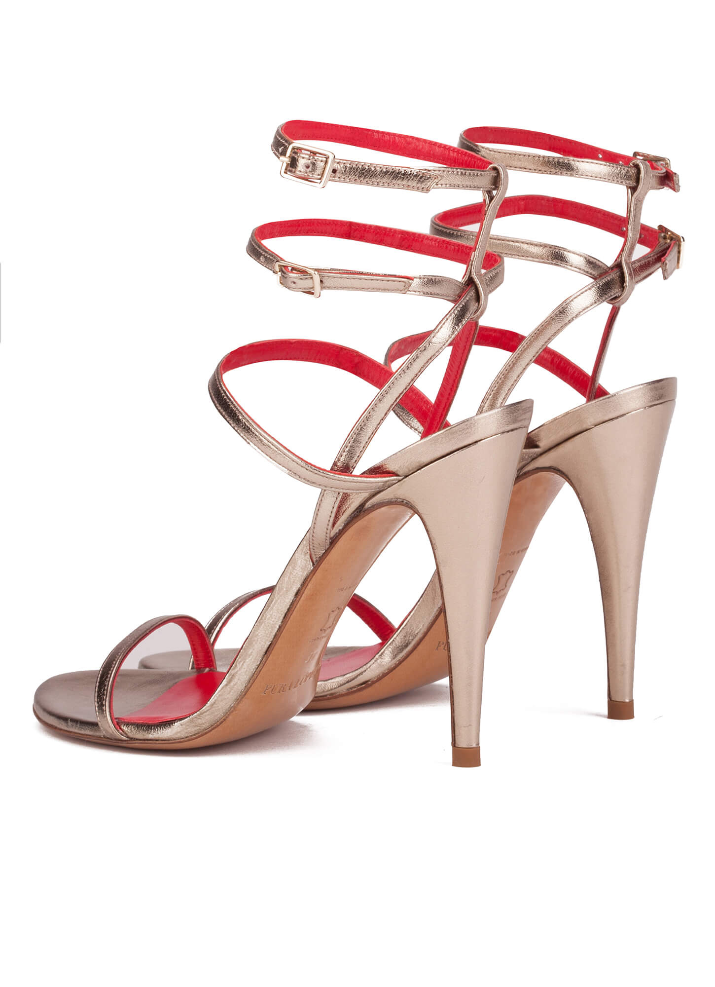 Ankle strap high heel sandals - online shoe store Pura Lopez . PURA LOPEZ
