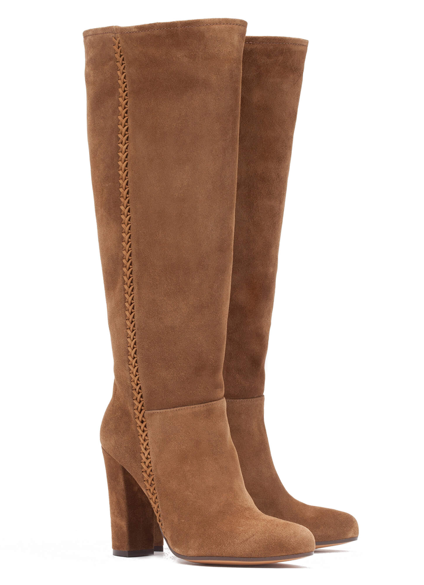 Botas marrones de tacón tienda de zapatos Pura López . PURA LOPEZ