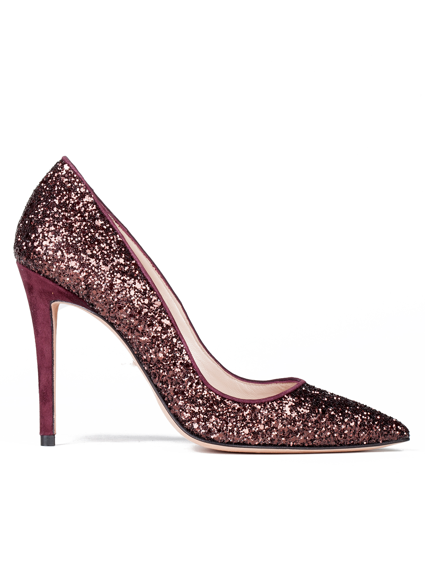 burgundy sequin heels