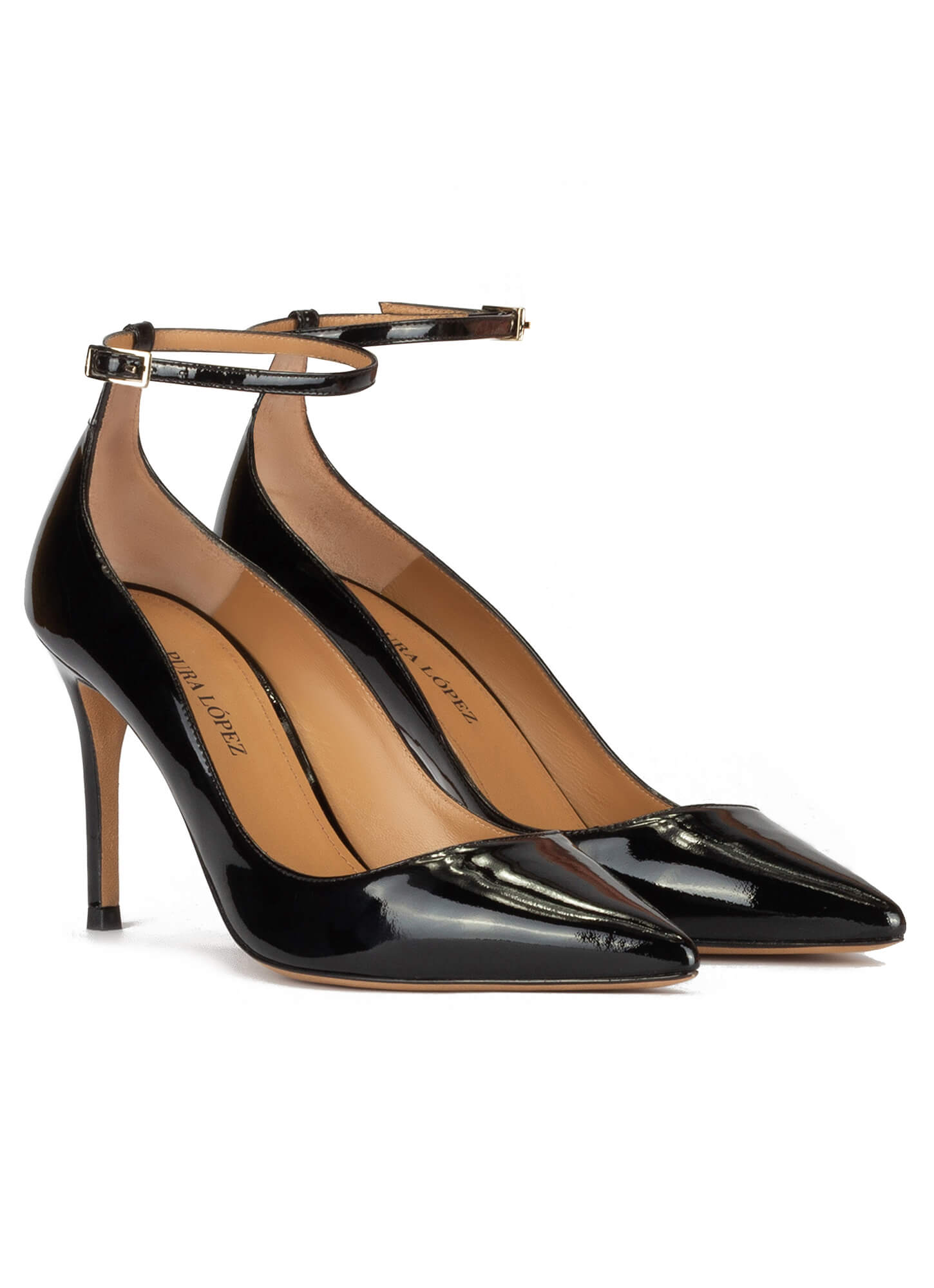 Tacon Zapatos Alto Con Pulsera Negro A54R3jLq