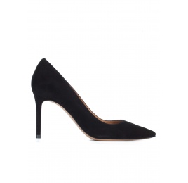 Black suede classic heels Pura López