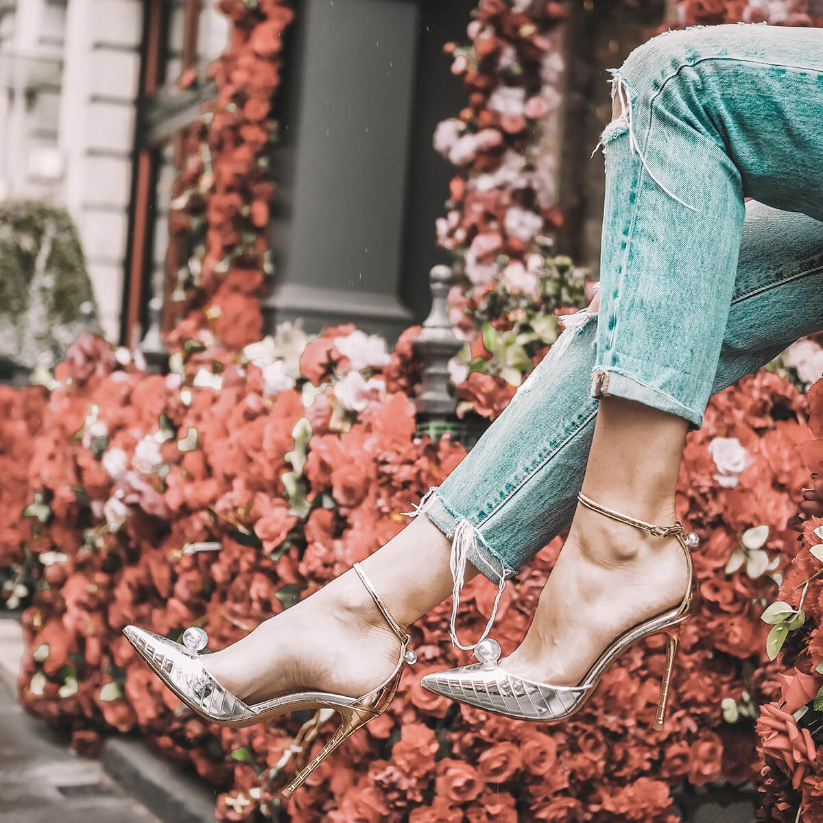 The Catalina Metallic Lace Up Heel In Silver • Impressions Online Boutique