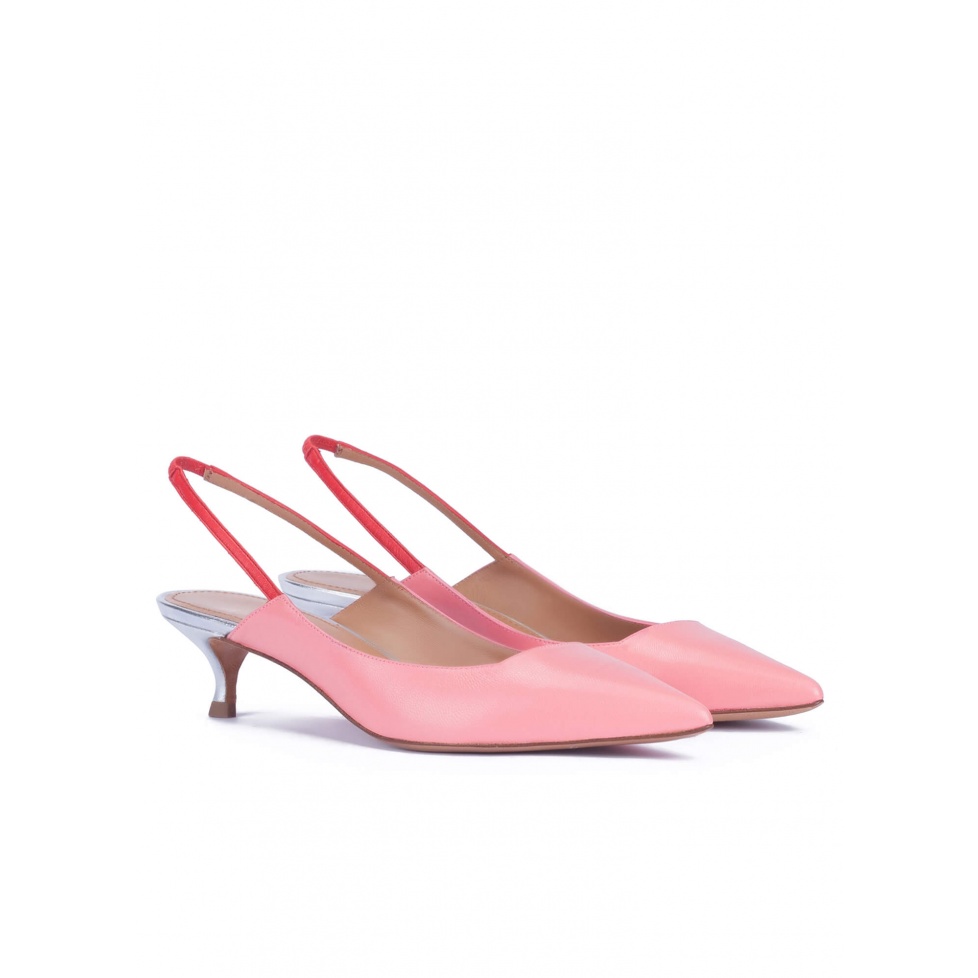 kitten heel sling back
