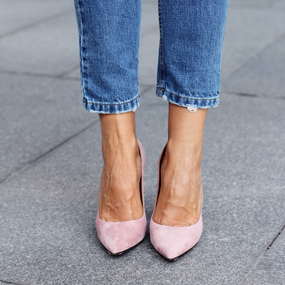 Pink high block heel pumps - online shoe store Pura Lopez